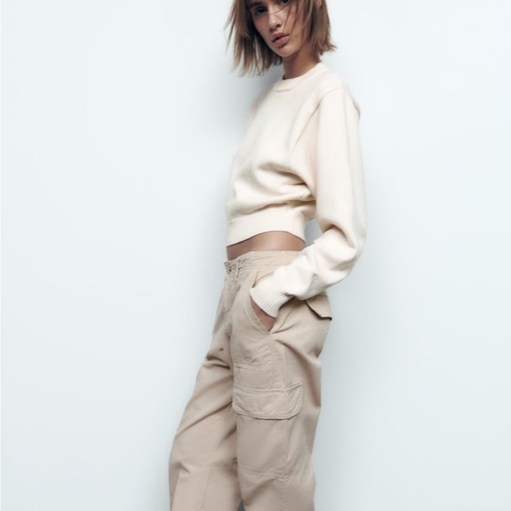 Zara Crop Knit Sweater - Picture 4 of 8